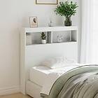 vidaXL Sänggavel med LED vit 100x17x102 cm 839182