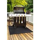 Clas Ohlson Grillmatte til gulv på 80 x 120 cm, svart