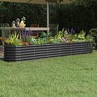 vidaXL Odlingslåda pulverlackerat stål 260x40x36 cm antracit 318881