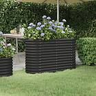 vidaXL Odlingslåda pulverlackerat stål 114x40x68 cm antracit 318891