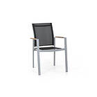 Selected Home Seattle stapelstol Silver/svart med teak