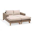 Lifestyle Garden Bahamas schäslongset Teak/natur med beige dyna 2 st schäslonger