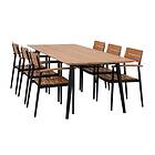 Sunzo Eastport matgrupp Svart/teak