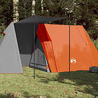 vidaXL Campingtält 3 personer grå och orange vattentätt 94367