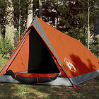 vidaXL Campingtält 2 personer grå och orange vattentätt 94364