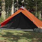 vidaXL Tipi-tält 1 person grå och orange vattentätt 94385