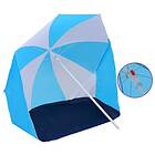 vidaXL Strandtält/parasoll blå och vit 180 cm tyg 47807