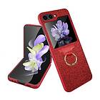 CaseOnline Glitter Ring skal Samsung Galaxy Z Flip 5 Röd
