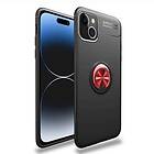 CaseOnline Slim Ring skal Apple iPhone 15 Svart/röd