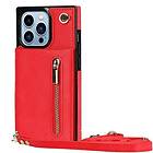 CaseOnline Zipper necklace case Apple iPhone 15 Pro Max Röd