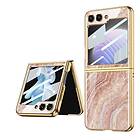 CaseOnline Marble Glass Case Samsung Galaxy Z Flip 5 Onyx