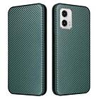 Skalo Motorola Moto G73 5G Carbon Fiber Plånboksfodral Grön