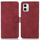 Skalo Motorola Moto G73 5G KHAZNEH Plånboksfodral i PU-Läder Röd