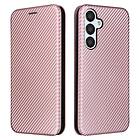 Skalo Samsung A54 5G Carbon Fiber Plånboksfodral Roséguld