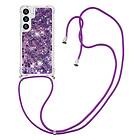 Skalo Samsung S24 Kvicksand Glitter Mobilhalsband Lila