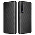 Skalo Sony Xperia 1 V Carbon Fiber Plånboksfodral