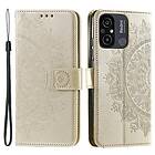 Skalo Xiaomi Redmi 12C 4G Mandala Plånboksfodral Guld
