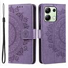 Skalo Xiaomi Redmi Note 13 4G Mandala Plånboksfodral Lila