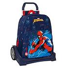 Skolväska med hjul Spider-Man Neon 33 x 42 x 14 cm