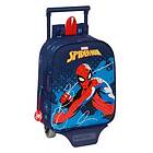 Skolväska med hjul Spider-Man Neon 22 x 27 x 10 cm