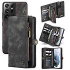 CaseMe Multiplånbok 11-kort Samsung Galaxy S21 Ultra Svart/Grå