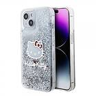 Hello Kitty iPhone 15 Skal Liquid Glitter Translucent