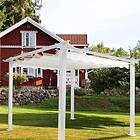 Landskap Pergola Skugga 3x3 m PERGOLA SKUGGA 3X3M VIT RAM VITT TYG 601055582