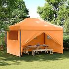 vidaXL Pop-Up hopfällbart partytält med 4 sidoväggar ORANGE 4005025
