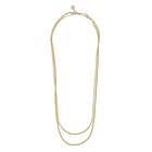 Snö Of Sweden Serena Double Necklace Plain Gold