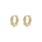 Snö Of Sweden Serena Twisted Round Earring Plain Gold 17 mm