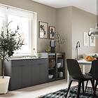 IKEA VIHALS förvaringskombination med glasdörr 235x37x90 cm