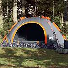 vidaXL Campingtält 4 personer grå och orange snabbrest 4004171