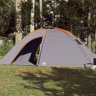 vidaXL Campingtält 8 personer grå och orange vattentätt 94718