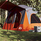 vidaXL Campingtält 5 personer grå och orange vattentätt 94754