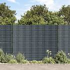 vidaXL Insynsskydd för trädgården 10 st PVC 252,5x19 cm svart 4005547