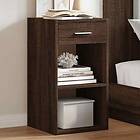 vidaXL Sängbord 2 st brun ek 35x34x65 cm konstruerat trä 840589