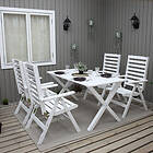 Baltic Garden Matgrupp Scottsdale 150 Med 4 Båstad Stolar SCOTTSDALE-BASTAD set white 500569-6