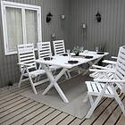 Baltic Garden Matgrupp Scottsdale 190 Med 6 Båstad Stolar SCOTTSDALE-BASTAD set white 500568-6