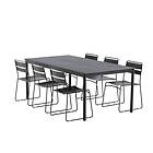 Venture Home Matgrupp Modena med 6 Lina Stolar Dining Table- Black Aluminium 200*100cm _1+ GR22721