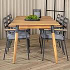 Venture Home Matgrupp Julle med 6 Budy Matstolar Julian Dining Table Acasia 210*100cm+Brasilia Karmstol ( GR21328