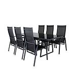 Venture Home Matgrupp Douglas med 6 Copacabana Matstolar Dallas Dining Table+Copacabana Recliner Chair Black/Black_ GR21586