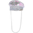 Fever Deluxe Sequin & Pearl Bride Captains Hat