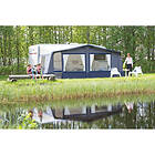 Svenska Tält Camping (A-Mått: 840-900 cm, Gardiner: Röd, Ram/stativ: Aluminium)