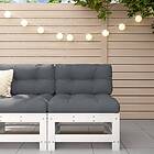 vidaXL Mittensoffa vit massiv furu 825612