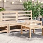 vidaXL Trädgårdssoffa utan armstöd 2 st 70x70x67 cm massiv furu 837921