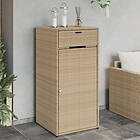 vidaXL Trädgårdsskåp beige 55x55x111 cm konstrotting 365562