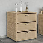 vidaXL Trädgårdsskåp beige 55x59x69 cm konstrotting 365558