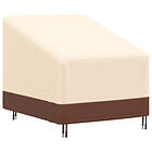 vidaXL Fåtöljskydd för trädgården beige 79x97x48/74 cm 600D oxford 359669