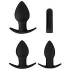 Black Velvets Butt Plug Set - 3 Plugs & 1 Bullet