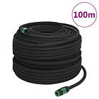 vidaXL Fuktslang svart 0,6" 100 m gummi